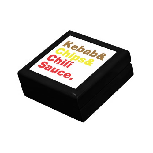 Kebab  Chips  Chili Sauce Keepsake Box