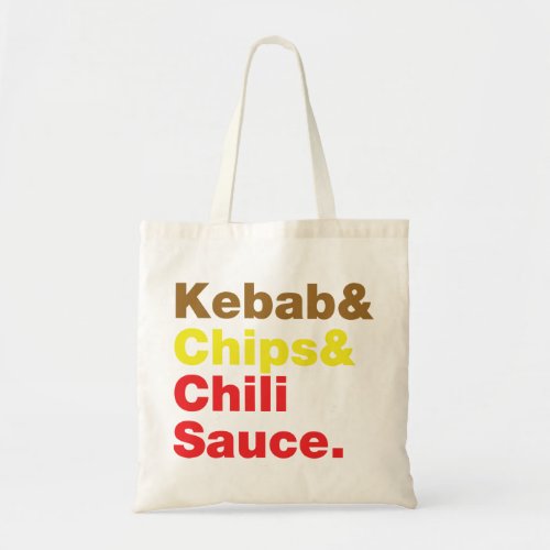Kebab  Chips  Chili Sauce Tote Bag