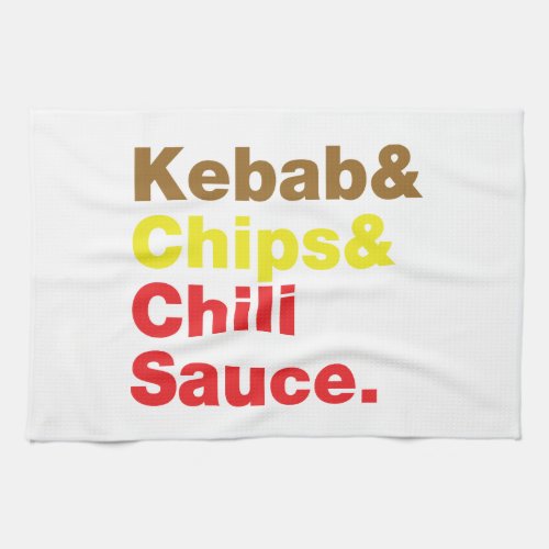 Kebab  Chips  Chili Sauce Towel