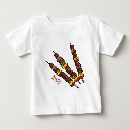 Kebab or kabob cartoon illustration baby T_Shirt