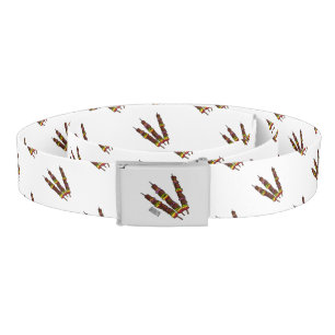 Kebab or kabob cartoon illustration belt