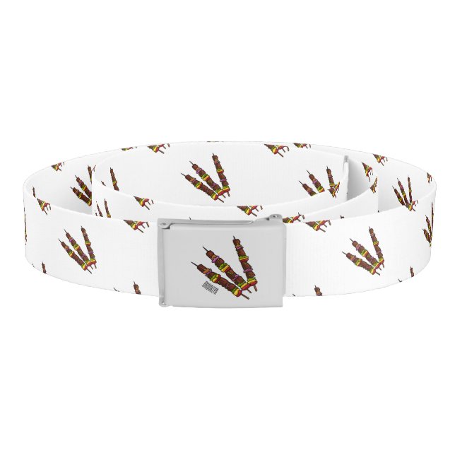 Kebab or kabob cartoon illustration belt (Coil)