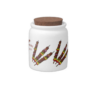 Kebab or kabob cartoon illustration candy jar