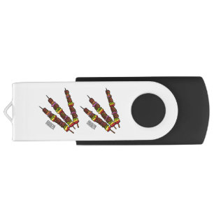 Kebab or kabob cartoon illustration flash drive