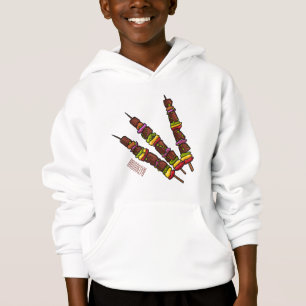 Kebab or kabob cartoon illustration hoodie