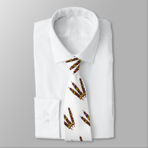 Kebab or kabob cartoon illustration neck tie