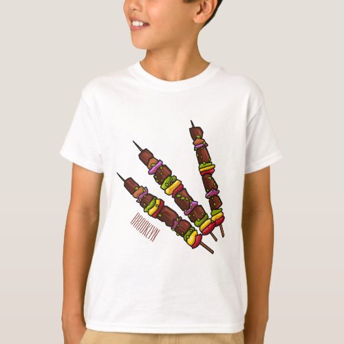 Kebab or kabob cartoon illustration T_Shirt