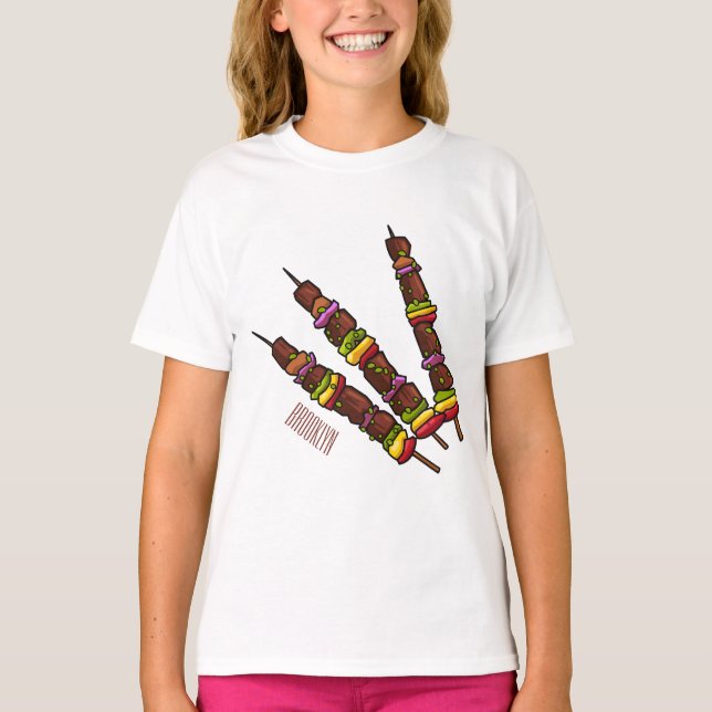 Kebab or kabob cartoon illustration T-Shirt (Front)