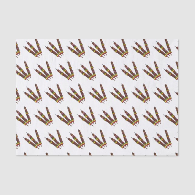 Kebab or kabob cartoon illustration tissue paper (Front)