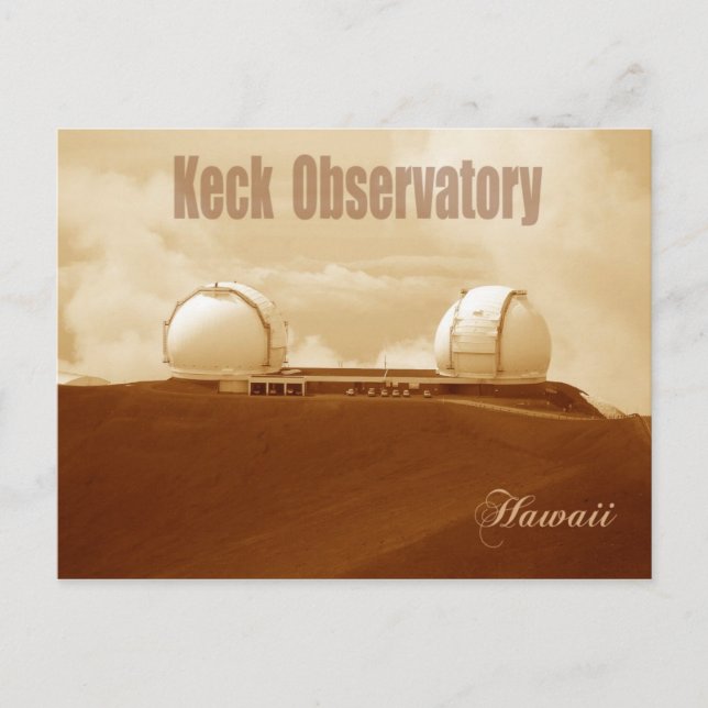 Keck Astronomical Observatory, Mauna Kea, Hawaii Postcard (Front)