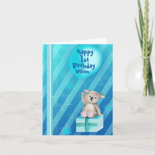 Keddy Koala blue 1st birthday card