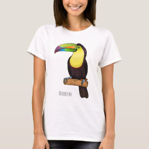 Keel-billed toucan bird cartoon illustration T-Shirt