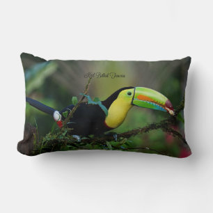 Keel Billed Toucan Bird Lumbar Pillow