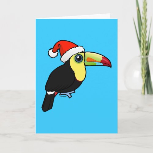 Keel_billed Toucan Santa Holiday Card