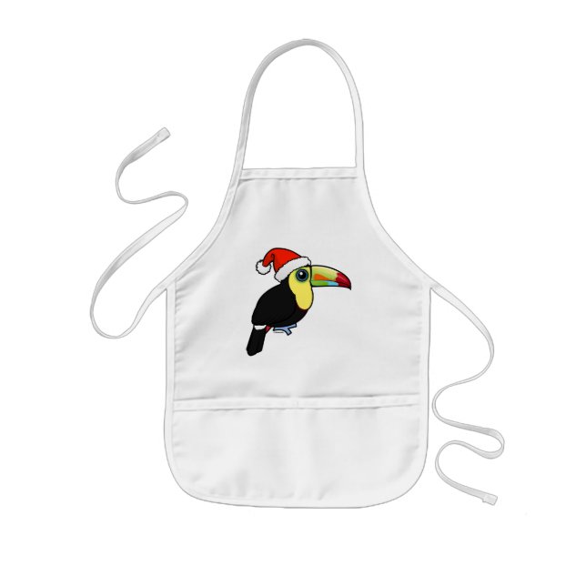 Keel-billed Toucan Santa Kids' Apron (Front)