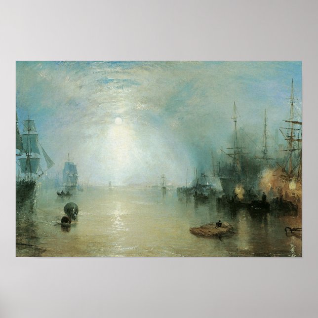 Keelmen Heaving Coals, Moonlight by Joseph Turner Poster (Front)