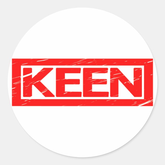 Keen Stamp Classic Round Sticker (Front)