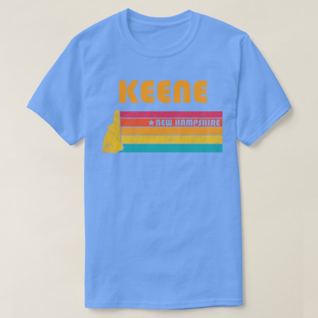 Keene New Hampshire Vintage Distressed Souvenir T-Shirt (Design Front)
