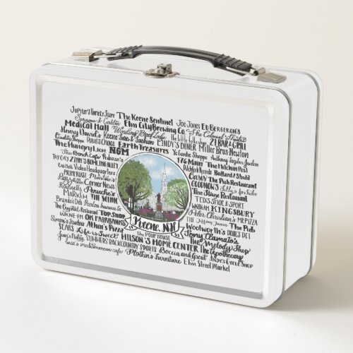 Keene NH _ Now  Then Metal Lunch Box