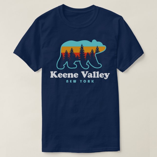 Keene Valley NY Adirondacks Bear Adirondack Mounta T-Shirt (Design Front)