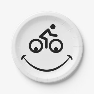 Keep a bicycle face. Race tour, racing object Paper Plates