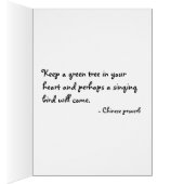 Keep a green tree in your heart card (Inside (Right))