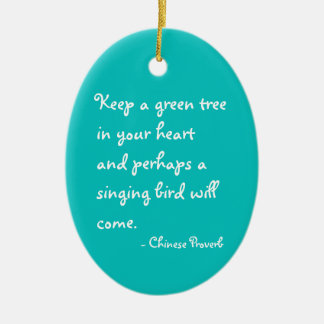 Keep a green tree in your heart ornament