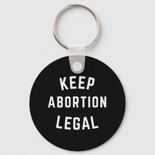 Keep Abortion Legal White Block Letters  Keychain