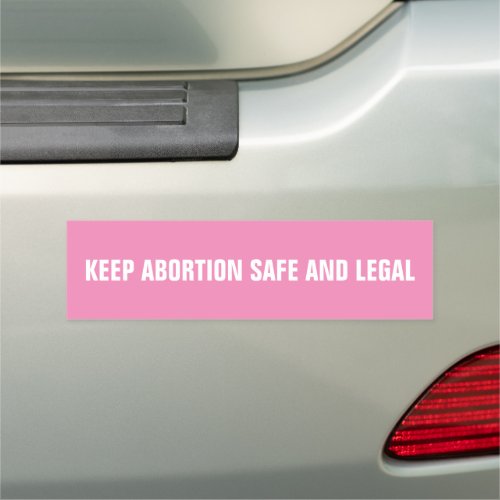 Keep abortion safe and legal pink minimalist  car magnet