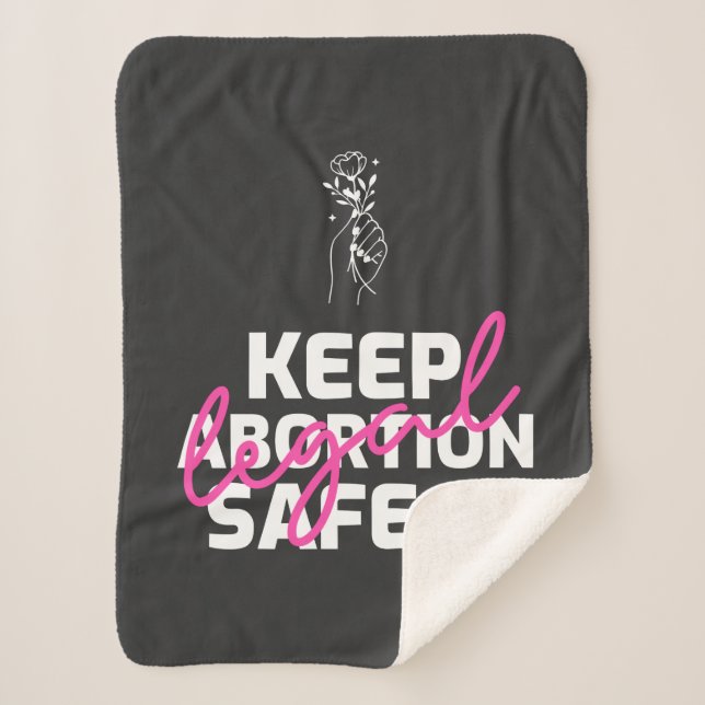 Keep Abortion Safe And Legal Sherpa Blanket (Front)