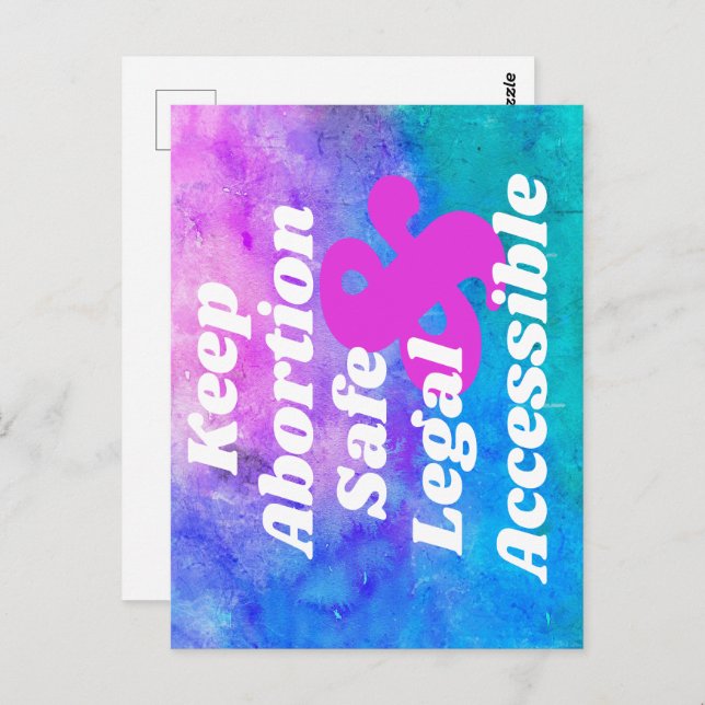 Keep Abortion Safe Legal & Accessible Postcard (Front/Back)