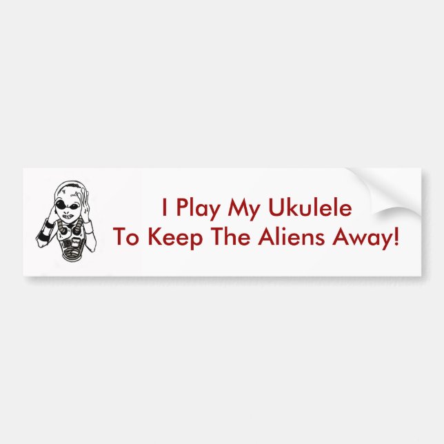 Keep Aliens Away Bumper Sticker (Front)