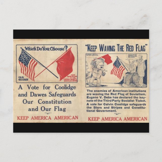 Keep America American - Vote Cal Coolidge Postcard (Front)