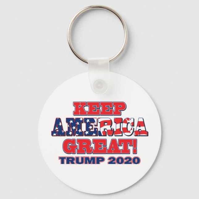 Keep America Great Again Trump 2020 Keychain (Front)