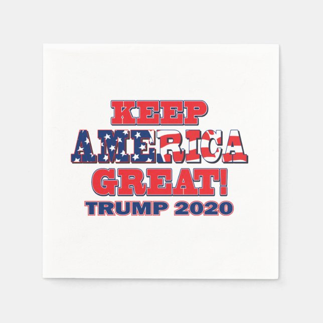 Keep America Great Again Trump 2020 Napkins (Front)