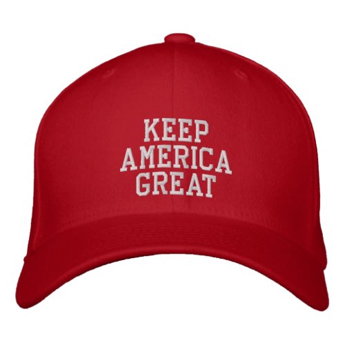 KEEP AMERICA GREAT EMBROIDERED BASEBALL CAP