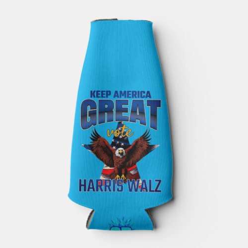 Keep America Great  Harris_Walz Eagle Edition Bottle Cooler