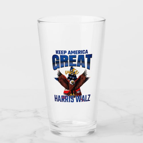 Keep America Great  Harris_Walz Eagle Edition Glass