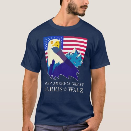 Keep America Great HarrisWalz Eagle T_Shirt