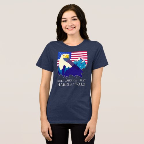 Keep America Great HarrisWalz Eagle Tri_Blend Shirt