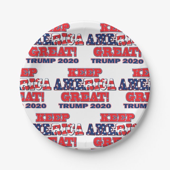 Keep America Great Trump 2020 Paper Plates (Front)