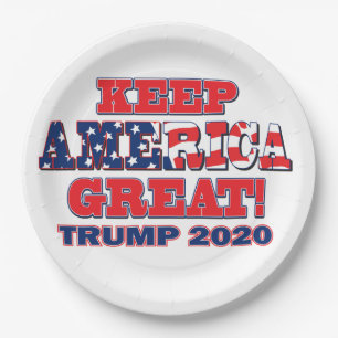 Keep America Great Trump 2020 Paper Plates