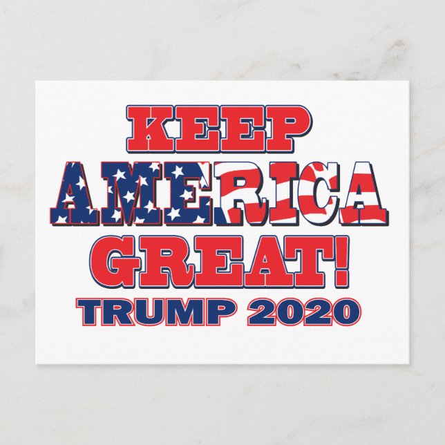 Keep America Great Trump 2020 Postcard (Front)