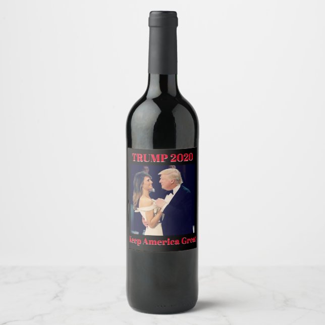 Keep America Great - Trump 2020 Wine Label (Front)