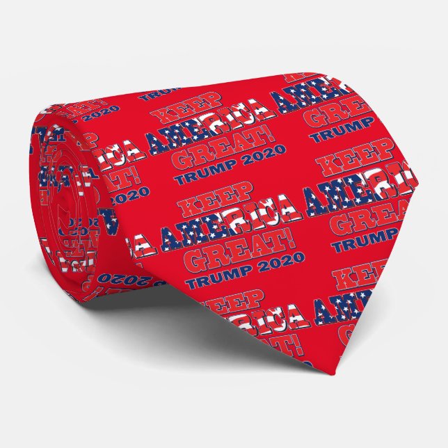 Keep-America-Great-Trump Neck Tie (Rolled)