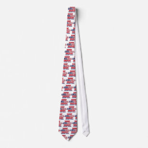 TooLoud Keep America Great Trump 2020 Printed White Neck Tie