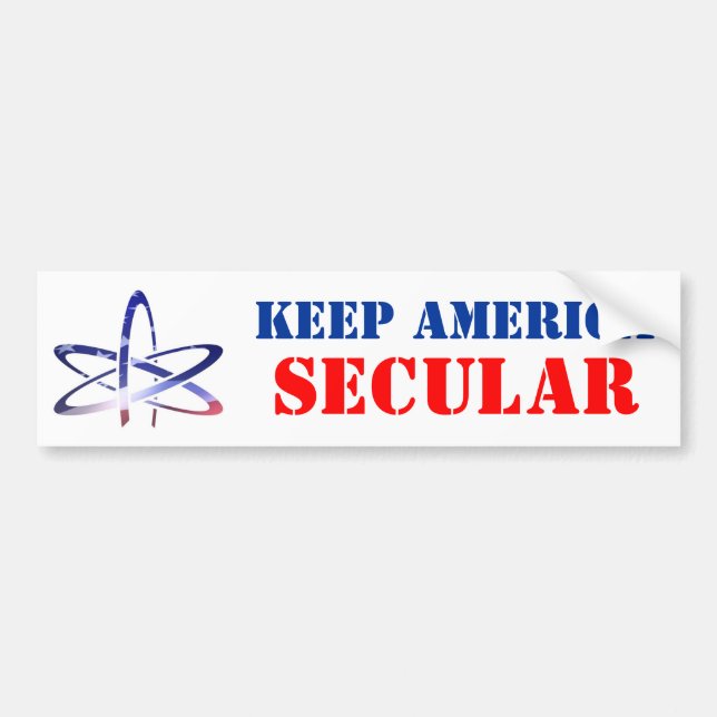 KEEP AMERICA SECULAR BUMPER STICKER (Front)