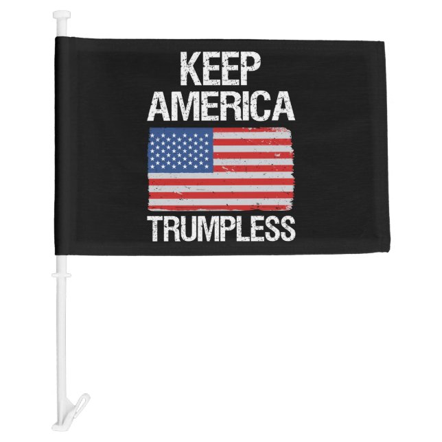 Keep America Trumpless III Car Flag (Front)