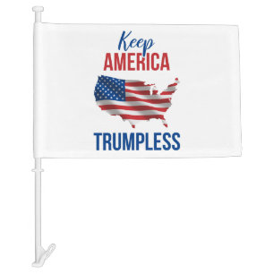 Keep America Trumpless V Car Flag