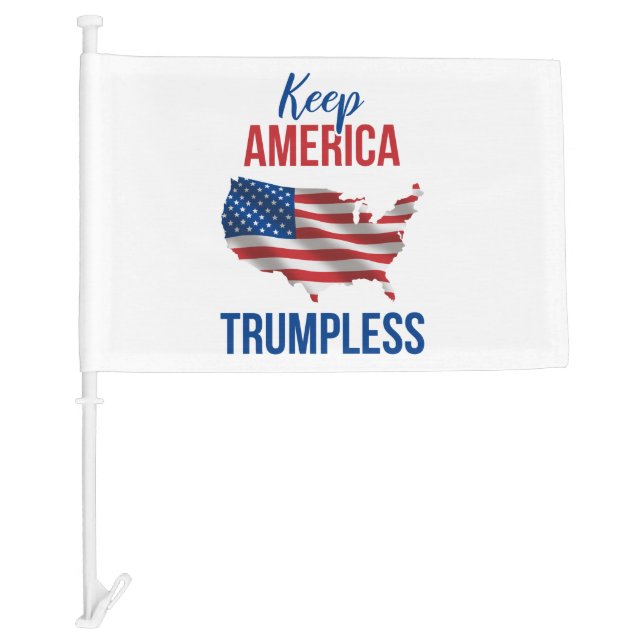 Keep America Trumpless V Car Flag (Front)